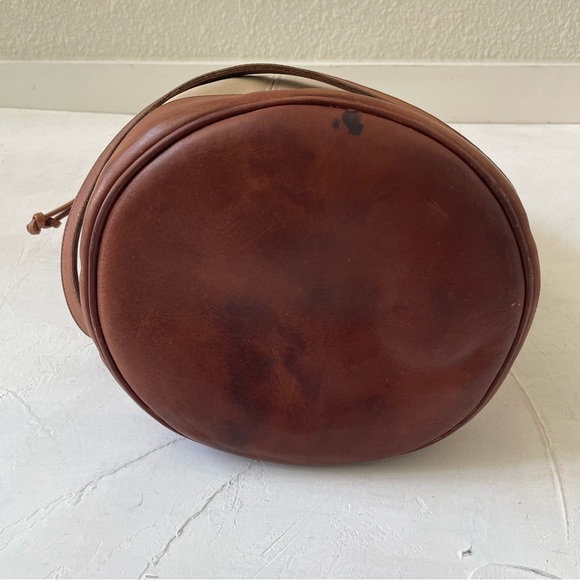 Vintage Coach Spectator Drawstring Duffle Shoulder Bag Brown Cream RARE - Picture 4 of 13